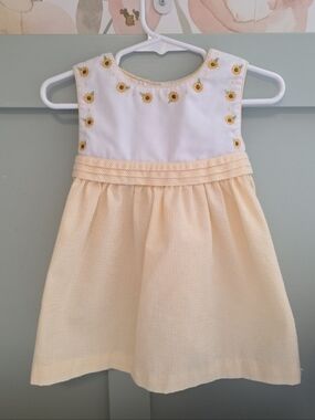 Samara Short Vintage style tunic dress sunflower sunflowers spring summer 3t